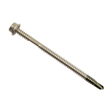 (SUS304/316+410) Bi-metal  Self Drilling Screw Double Thread Hex Washer Head Point NO.3
